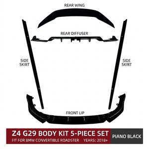 Kit di Conversione Carrozzeria per <span class=keywords><strong>BMW</strong></span> <span class=keywords><strong>Z4</strong></span> G29 2018+: Splitter Anteriore Inferiore, Minigonne Laterali, Diffusore Posteriore, Spoiler Bagagliaio - Product Image 5