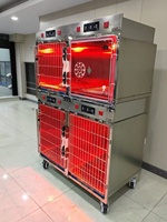 Équipement vétérinaire, lumières infrarouges, thérapie chauffante, cage de soins intensifs avec oxygène pour chiens et animaux