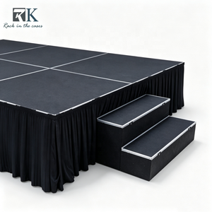 High Quality <b>Stage</b> <b>Platform</b> with Staircase Aluminum Smart <b>Stage</b> <b>Platform</b> Portable <b>Stage</b> with Black Skirts for Outdoor Indoor - Product Image 1