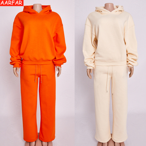 Conjunto de 2 Piezas de Sudadera con Capucha Extra Grande Personalizada, <span class=keywords><strong>Ropa</strong></span> de Mujer, Pantalones Deportivos Bordados, Conjuntos Deportivos de Otoño Invierno, <span class=keywords><strong>Ropa</strong></span> de Mujer - Product Image 2