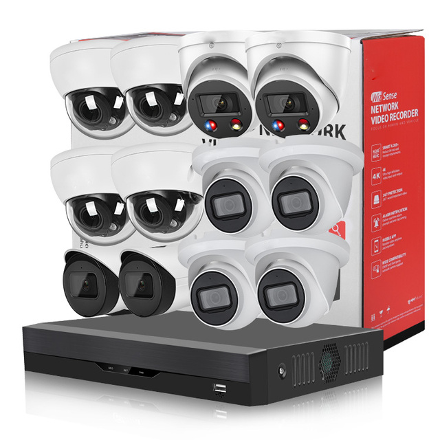 8channel 4MP Poe NVR Security Camera KIT with 2-Way Audio Wizcolor Vision Indoor Outdoor Cctv Surveillance System
