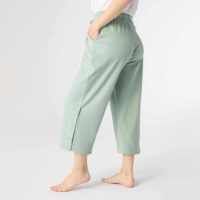 2026 Pantalon large personnalisé pour femme en molleton brossé double face, thermique et respirant, pour l'été, vente en gros, vêtements de détente, culottes, capri