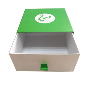 Scatole Regalo di Lusso all'Ingrosso con Motivo Quadrato, Scatole per Gioielli in Cartone Verde e Bianco, Confezioni Regalo in Carta - Product Image 5