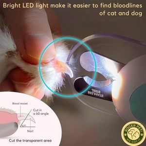 KingHon Multifunctional Modern Design Electric Led Light Transparent Baffle Pet Nail Trimmer Cat Grooming Tool - Product Image 4
