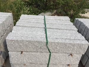 G603 แผ่นหินแกรนิตจีนสีเทาและกระเบื้องหินธรรมชาติ Curbstone และ Kerbstone พื้นผิวบากสําหรับวิลล่าและโรงแรมขนาดมาตรฐาน - Product Image 2
