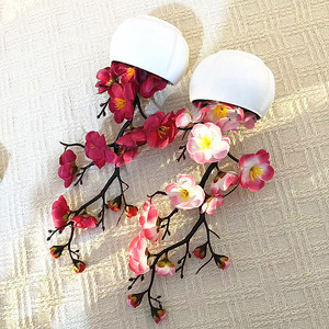 Bonsái artificial de flor de ciruelo blanco de 27 cm, estilo zen chino, decoración de interior para adornos de sala de estar. - Product Image 4