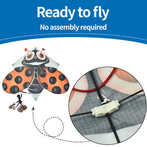 Cerf-volant <span class=keywords><strong>animal</strong></span> de dessin animé fait cerf-volant <span class=keywords><strong>animal</strong></span> volant coccinelle cerf-volant une clé ouverte sans assemblage cerfs-volants, de qualité supérieure et idéal pour voler - Product Image 3