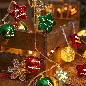 Nouvelle Arrivée Guirlande Lumineuse LED Décoration de Noël à Suspendre Étoile en Plastique pour Maison, Cour et Fêtes - Product Image 5