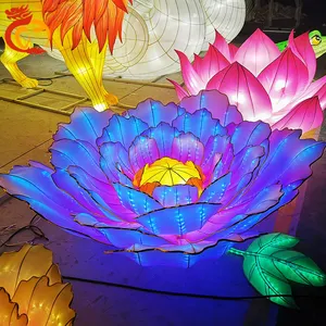 DZ2305 китайские тканевые фонари Цветочные фонари украшения для ботанического сада