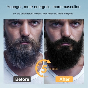 Crème colorante permanente pour barbe <span class=keywords><strong>marron</strong></span> foncé en 5 minutes pour hommes, à base de plantes, KÉRATINE, sans ammoniaque, qualité supérieure, <span class=keywords><strong>couleur</strong></span> longue durée - Product Image 3