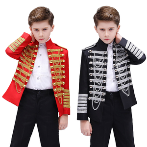 נסיך צבאי מלכותי תחפושת לבנים עבור בנים בסגנון בסגנון אירופאי מעיל פרינג 'קט פרינג & תלבושות מופע חג המולד - Product Image 1