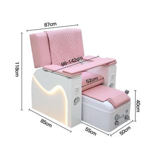 Multi-function Reclining Beauty Salon Chair, <b>Nail</b> Art Sofa with Foot Bath Massage, Eyelash <b>Extension</b> Eyebrow Tattoo Pedicure Mas - Product Image 2