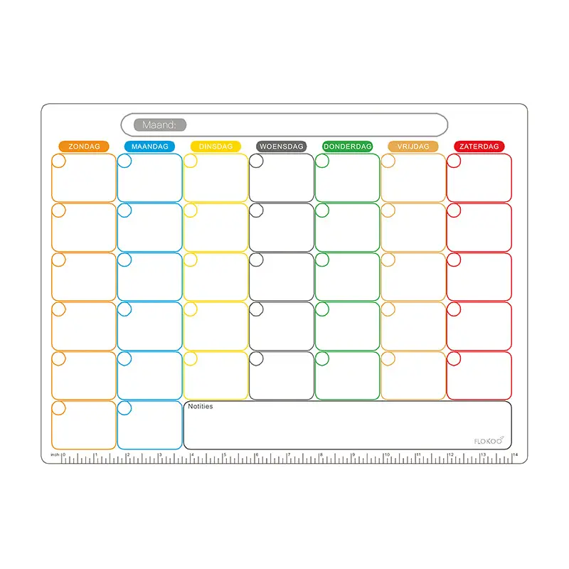 Jaarplanner Gepersonaliseerde Planner Magnetisch Droog Wissen Whiteboard Voor Thuiskeuken