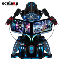 Oculeap VR Machine de jeu d'arcade 2027 Nouveau simulateur de tir en réalité virtuelle extérieur pour deux personnes, tir 3D avec pistolet, aire de jeux intérieure