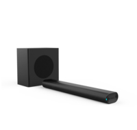 Sistema de Barra de Sonido LED RGB de 2.1 Canales y 60W con Subwoofer Inalámbrico para 5.3 Entradas Múltiples, Control Remoto para Uso con Computadora