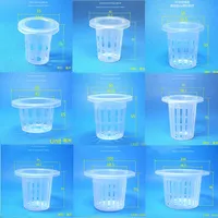 Pot en filet en plastique de 2 pouces hydroponique, tasse en filet, pots de pépinière en plastique