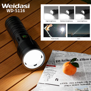 고출력 캠핑 방수 충전식 led 토치 세트 작은 손전등 전술 토치 배터리 텔레스코픽 줌 손전등 - Product Image 5