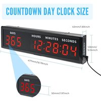 Jam Hitung Mundur Digital LED Tren 2025 Layar LED Besar Penghitung Waktu Mundur 999 Hari Kalender Hitung Naik/Turun Natal Kontrol Jarak Jauh