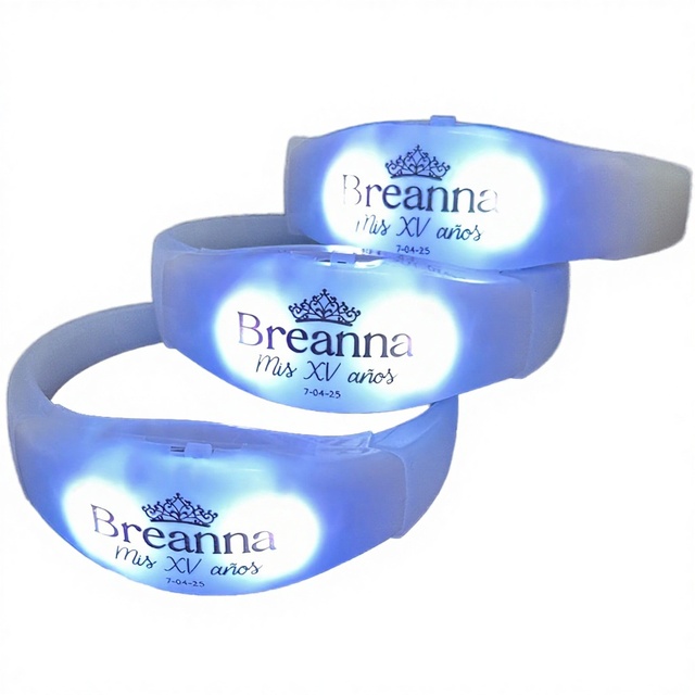 Light up Bracelets to Music LED Wristband Flashing Light up Sound Activated Rhythmic Bracelets