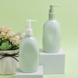 Embalagem plástica vazia Pet Green 300ml frascos de condicionador de cabelo frasco de shampoo