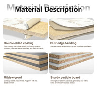 Muebles de Baño Modernos de Madera Contrachapada con Acabado de Madera y Muebles de Lavandería Personalizados, Gabinetes Modulares de Alta Gama para Desarrollos de Múltiples Unidades