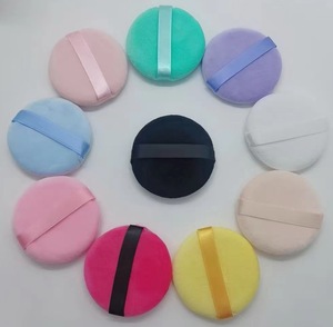 Ensemble d'éponge de maquillage professionnel éponge de maquillage sans latex personnalisé lavable grande bouffée cosmétique rose ronde maquillage poudre coton bouffée - Product Image 2