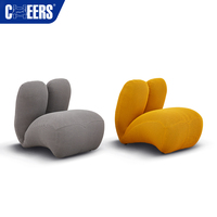 Fauteuil d'appoint moderne MANWAH CHEERS en tissu avec mousse haute densité, canapé individuel pour appartement et bureau