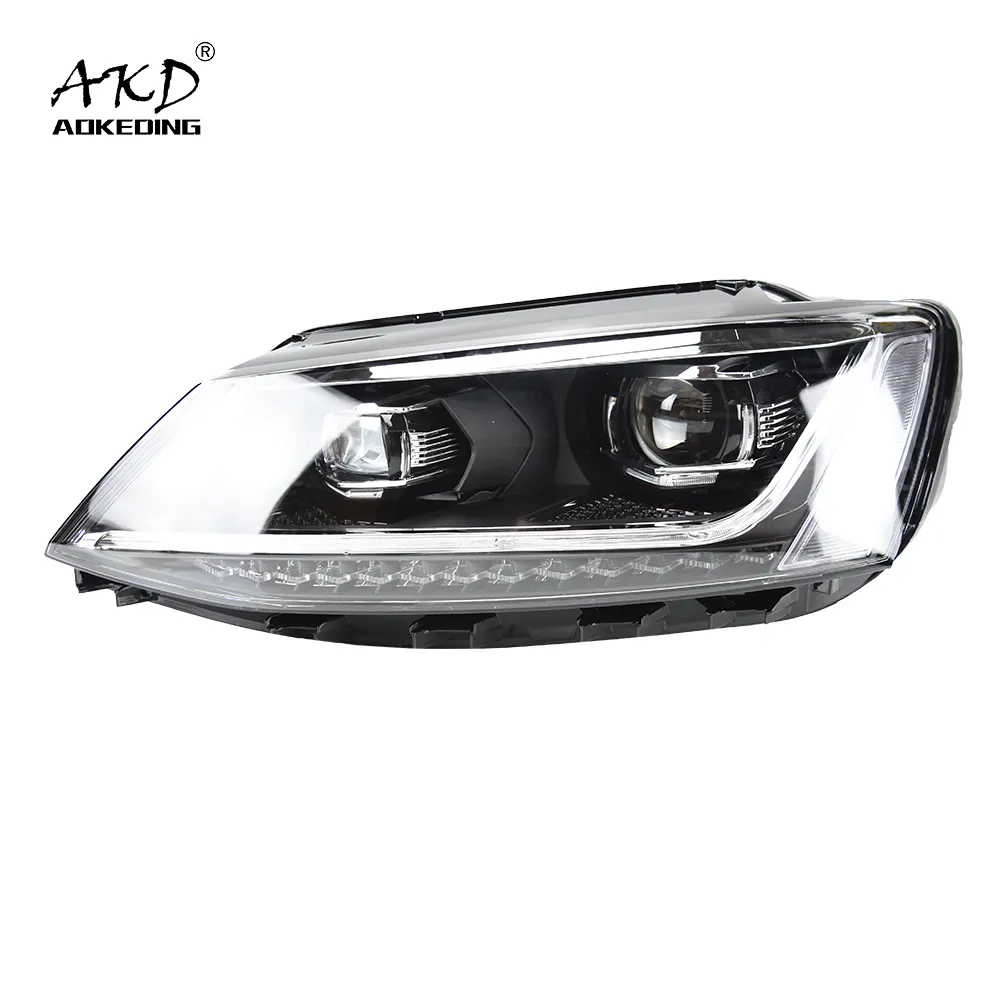 Car Lights For Jetta Sagitar 2012-2018 MK6 MK7 LED Headlights Modification Upgrade DRL Dynamic Turn Signal Lamp Bifocal Lens