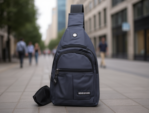 Borsa da petto multistrato con cerniera da uomo, in tessuto Oxford, per uso quotidiano, adatta a tutte le stagioni - Product Image 2