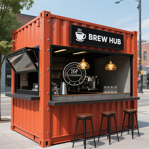 20ft trên mái nhà CONTAINER nhà hàng container quán cà phê cửa hàng cà phê container thanh vận chuyển container thực phẩm kiosk - Product Image 3