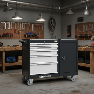 Fasano <b>Tools</b> <b>Rolling</b> <b>Tool</b> Cabinet 5 Drawer With Door And Lock For Workshop Use - Product Image 3