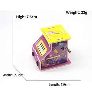 Baohe กล่องดนตรีแบบทำมือชุดกระดาษแข็งรูปการ์ตูนเด็กนักเรียนระดับประถมเทคโนโลยีวิทยาศาสตร์ระดับหัตถกรรมวิทยาศาสตร์ขนาดเล็ก - Product Image 6