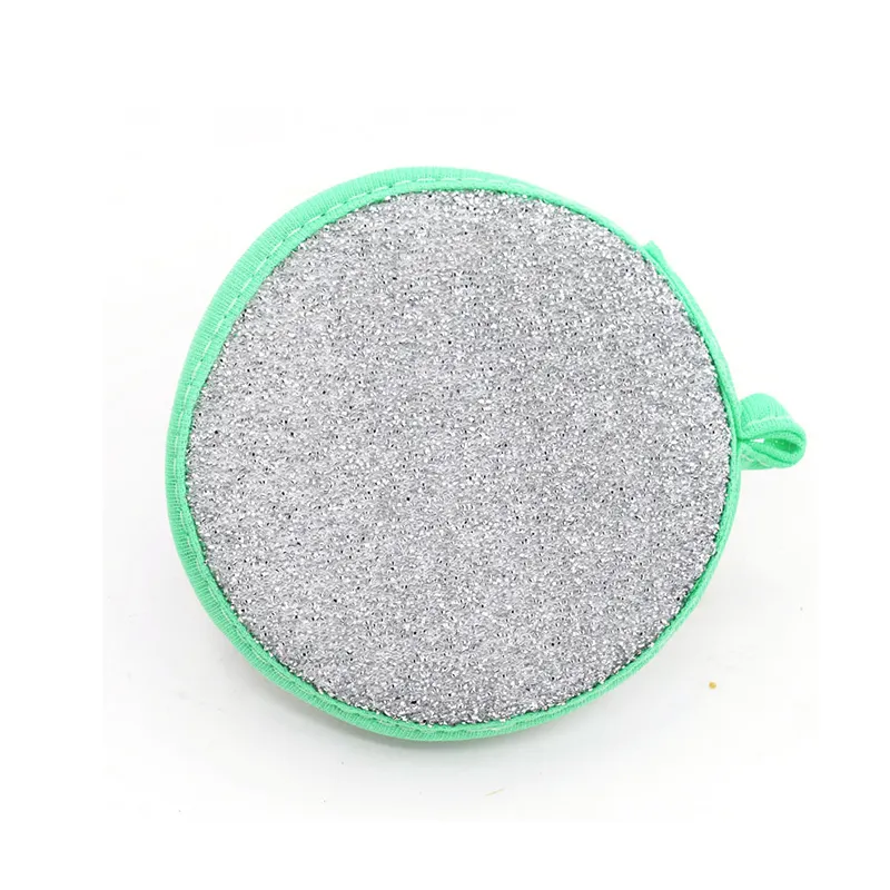 Tampon éponge de nettoyage rond et pointu, pour le nettoyage de la vaisselle, 1 pièce