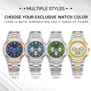 Custom 316L Stainless Steel Case Back Japan Movement High End Wrist Quartz Men Chronograph Watch - Product Image 4