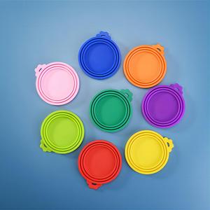 Biểu tượng tùy chỉnh <span class=keywords><strong>Silicone</strong></span> thức ăn vật nuôi có thể có nắp đậy <span class=keywords><strong>Silicone</strong></span> Jar Nắp chó và mèo lon thực phẩm tươi sống - Product Image 2