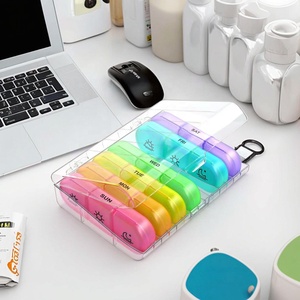Nouvelle Boîte à Pilules Noire Personnalisable en Gros, Système de Classification Sept Jours, Compartiment Portable en Plastique pour Médicaments - Product Image 6
