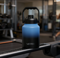 Botella de Agua de Boca Ancha de 64oz/128oz Personalizada al por Mayor de Fábrica Watersy, Acero Inoxidable 304, Doble Pared, Aislamiento al Vacío, a Prueba de Fugas, Ecológica