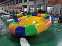 Plateforme de trampoline aquatique gonflable TRICON R-002, capacité 500 kg, matériau PVC, jeux aquatiques pour la mer, la plage ou le lac - Amusement flottant