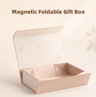 Boîte cadeau magnétique pliable personnalisée, boîte en papier rigide de style livre pliable en une seule pièce pour les cosmétiques, les bijoux, solution d'emballage cadeau