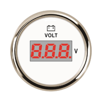 Eling 52mm étanche voltmètre numérique affichage plastique 8-32VDC Volt jauge pour voitures motos bateaux