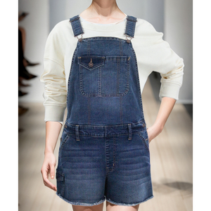 Girls <strong>Short</strong> Jeans Bib Overalls Casual Wear Summer <strong>Short</strong> Denim <strong>Dungarees</strong> for <strong>Ladies</strong> High Quality Denim Jumpsuit for Womens - Product Image 1