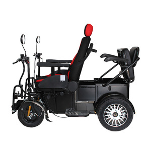Silla de ruedas eléctrica todo terreno motorizada de asiento doble Fat Tire - Product Image 4