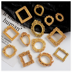 Miniature en résine, aigle doré mat, cadre <span class=keywords><strong>photo</strong></span>, cabochon à dos plat, accessoires pour maison de poupée, accessoire de photographie DIY - Product Image 1