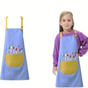 Adjustable Kids <b>Apron</b> Kit Custom Cooking Baking Bib With Pocket for Children's Painting & <b>Kitchen</b> Activities - Product Image 1