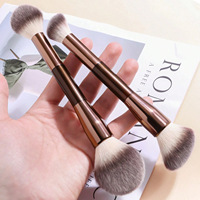 Set Kuas Kosmetik 2-Piece Baru dari Bahan Nylon dengan Desain Tabung Panjang untuk Bedak Tabur & Blush Pabrik Shenzhen
