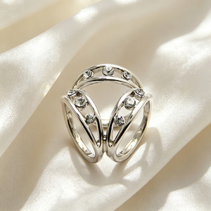 Wholesale Custom Logo Scarf <b>Ring</b> Luxury Gold Plated Metal Buckle for Women Silk Shawl Fashion Jewelry and Scarf Accessories - Product Image 3