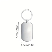 Großhandel Maßgefertigter Gravierter Edelstahl-Schlüsselanhänger Blanko-Metallring Personalisiertes Logo Text Geschenkdekoration