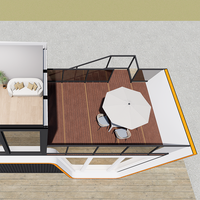 Maisonnette triangulaire de luxe à 2 étages, kit préfabriqué traditionnel, modulaire, écologique, avec structure en panneaux sandwich d'acier, pour villa de villégiature