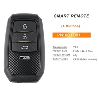 Llave remota inteligente Xhorse XSTO01EN para Toyota XM38 4D 8A 4A todo en uno llave de 4 botones
