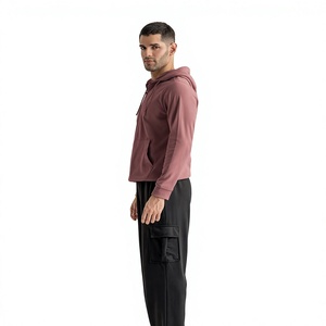 Sudadera con Capucha y Cierre de Cremallera para Hombre, Color Sólido, Tejido de Punto, Corte Regular, para Otoño - Product Image 3